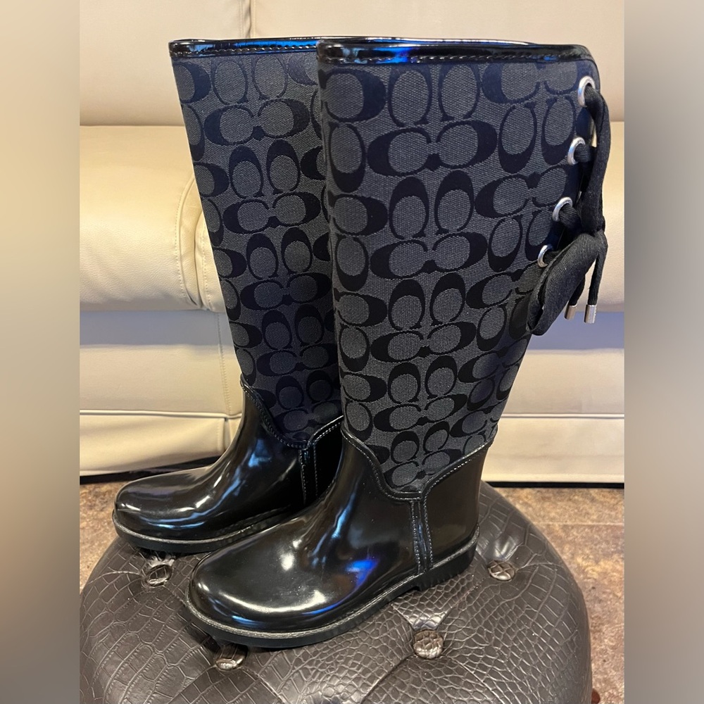 Coach rain boots size 36